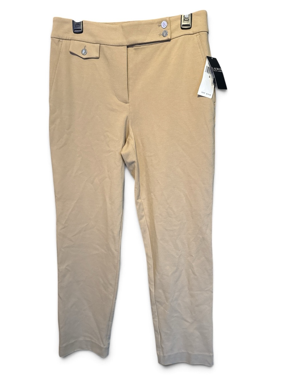 Lauren Ralph Lauren Tan Straight Leg Pants Size M NWT